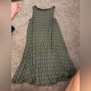 Old Navy Olive Patterned Dress